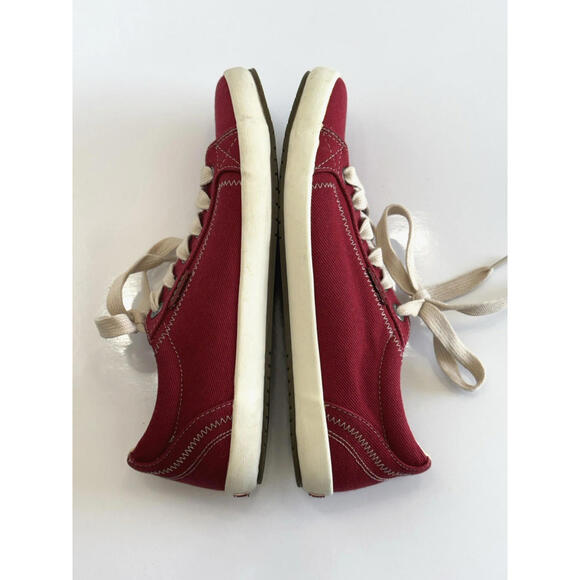 Taos Star Sneakers STA-12844 Womens 8.5 Red Canvas Lace Up Low Top Comfort Shoes - Picture 9 of 16